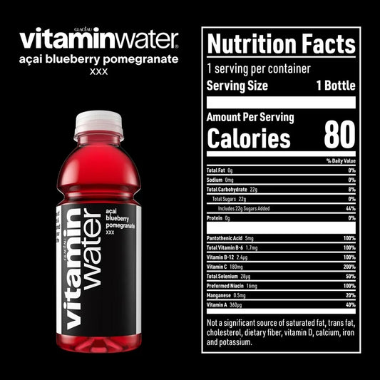 Glaceau Vitamin Water - Xxx Acai Pom Bluebry