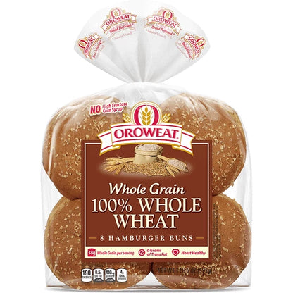 Oroweat 100%wh Wheat Hamburger Buns